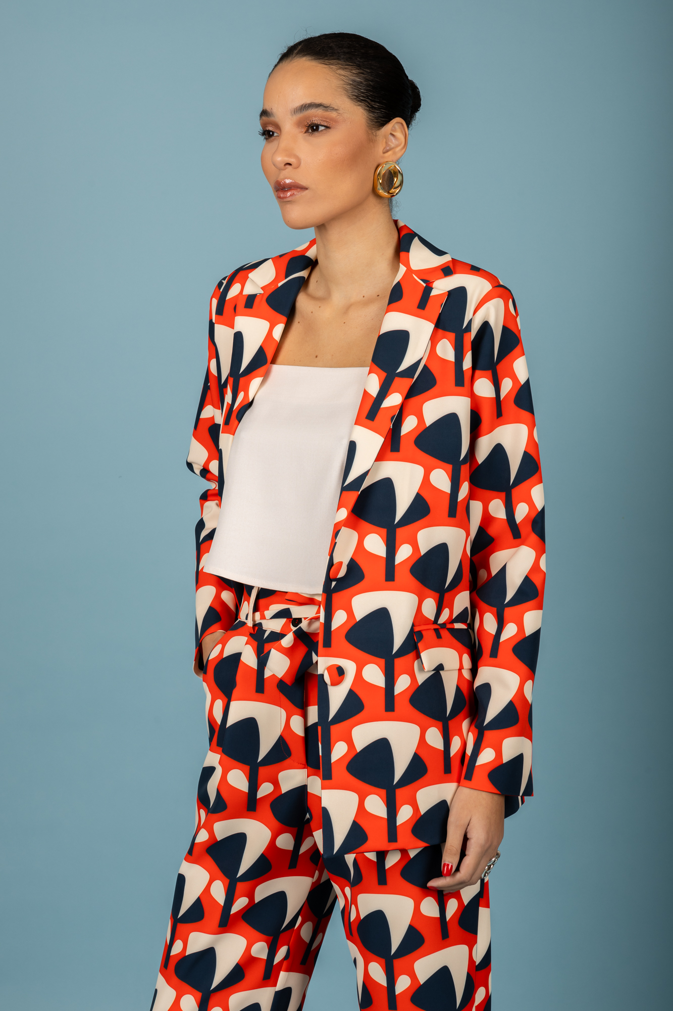 Bianca Oversize Blazer (Red) - Chaton - My Precious Shop